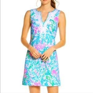 Lilly Pulitzer Harper Shift Dress Multi Coral Bay size XS